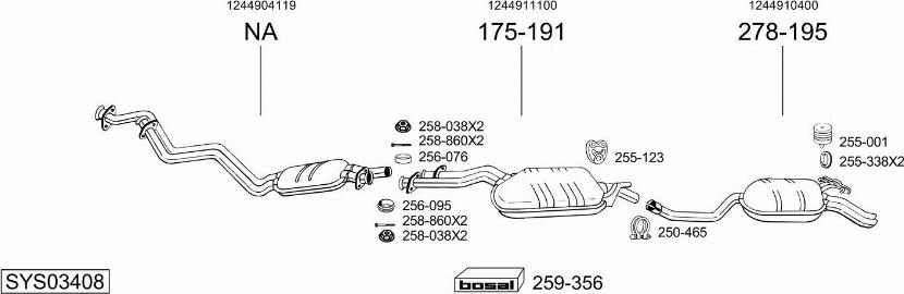 Bosal SYS03408 - Ispušni sistem www.molydon.hr