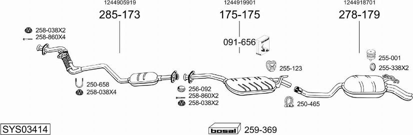 Bosal SYS03414 - Ispušni sistem www.molydon.hr