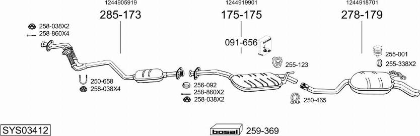 Bosal SYS03412 - Ispušni sistem www.molydon.hr