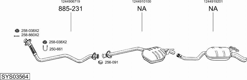 Bosal SYS03564 - Ispušni sistem www.molydon.hr