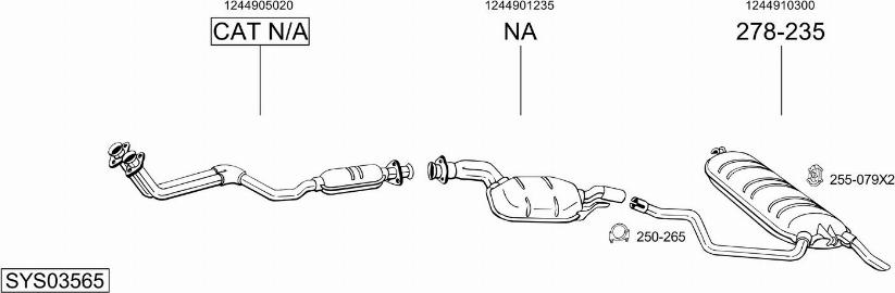 Bosal SYS03565 - Ispušni sistem www.molydon.hr