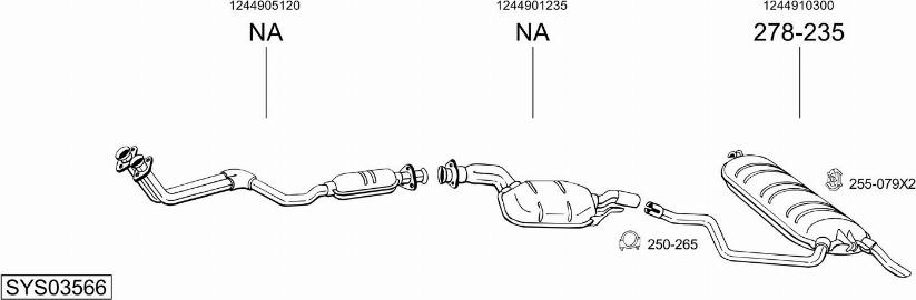 Bosal SYS03566 - Ispušni sistem www.molydon.hr