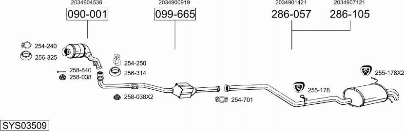 Bosal SYS03509 - Ispušni sistem www.molydon.hr