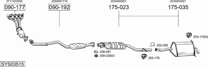 Bosal SYS03515 - Ispušni sistem www.molydon.hr