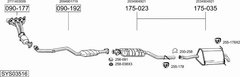 Bosal SYS03516 - Ispušni sistem www.molydon.hr