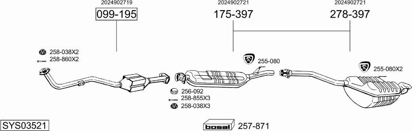 Bosal SYS03521 - Ispušni sistem www.molydon.hr