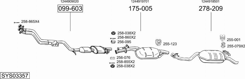 Bosal SYS03357 - Ispušni sistem www.molydon.hr