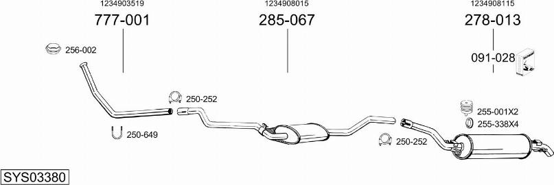 Bosal SYS03380 - Ispušni sistem www.molydon.hr