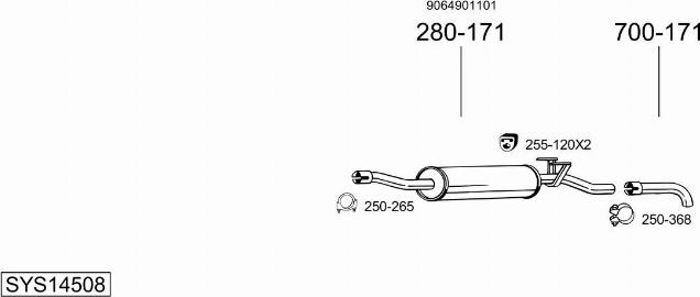 Bosal SYS14508 - Ispušni sistem www.molydon.hr