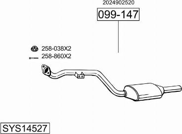 Bosal SYS14527 - Ispušni sistem www.molydon.hr