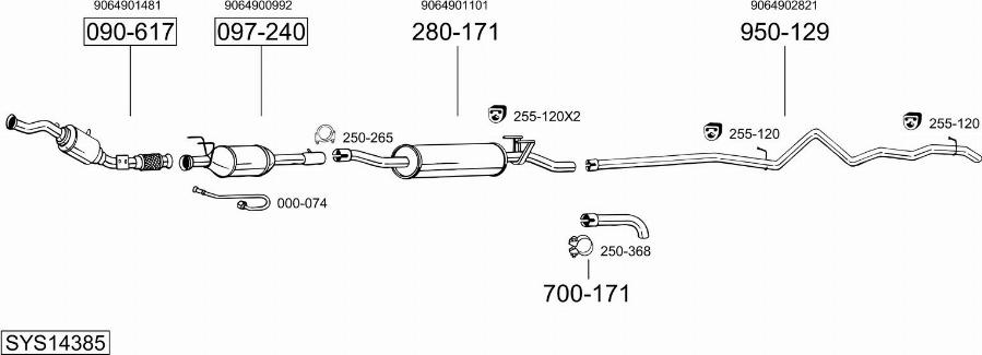 Bosal SYS14385 - Ispušni sistem www.molydon.hr