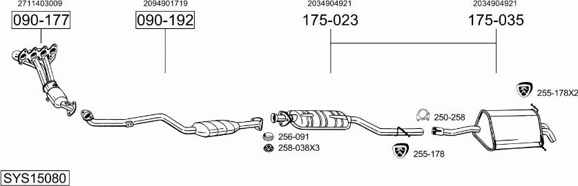 Bosal SYS15080 - Ispušni sistem www.molydon.hr
