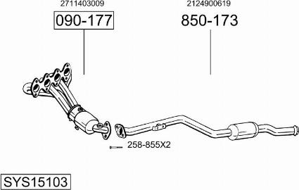 Bosal SYS15103 - Ispušni sistem www.molydon.hr