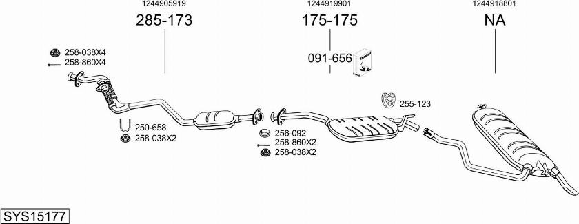 Bosal SYS15177 - Ispušni sistem www.molydon.hr