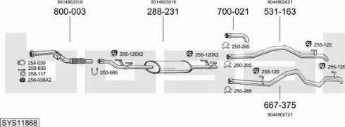 Bosal SYS11868 - Ispušni sistem www.molydon.hr