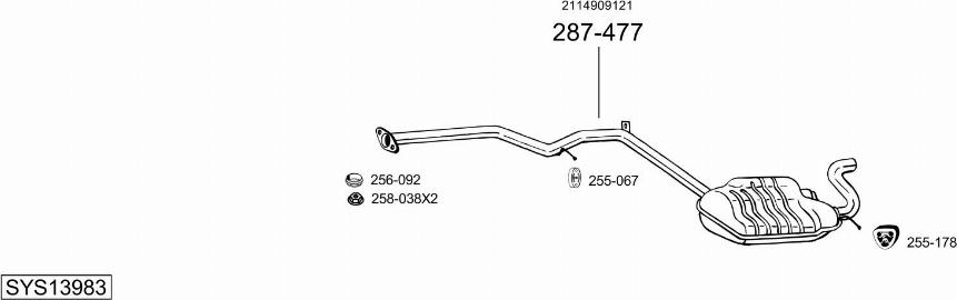 Bosal SYS13983 - Ispušni sistem www.molydon.hr