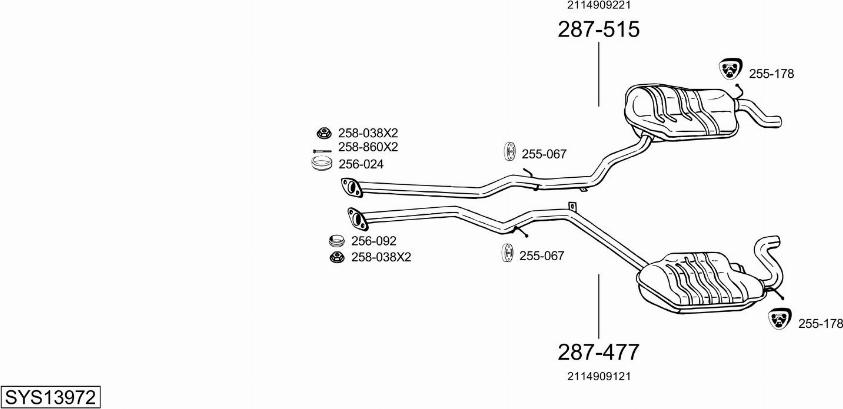 Bosal SYS13972 - Ispušni sistem www.molydon.hr