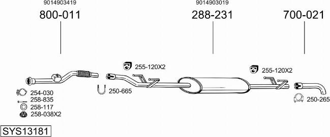 Bosal SYS13181 - Ispušni sistem www.molydon.hr