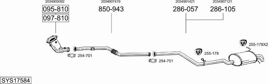 Bosal SYS17584 - Ispušni sistem www.molydon.hr