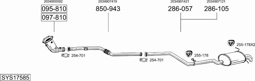 Bosal SYS17585 - Ispušni sistem www.molydon.hr