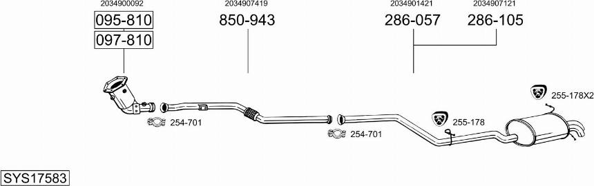 Bosal SYS17583 - Ispušni sistem www.molydon.hr