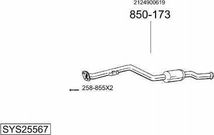 Bosal SYS25567 - Ispušni sistem www.molydon.hr