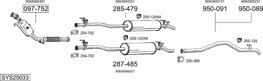 Bosal SYS25033 - Ispušni sistem www.molydon.hr