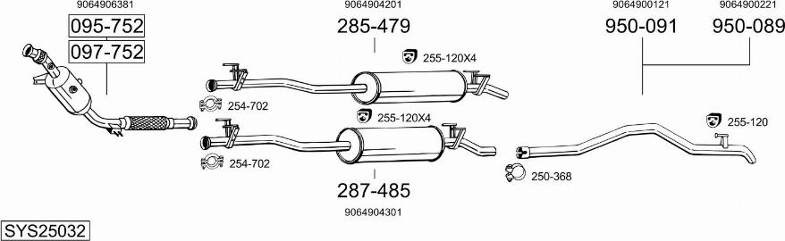 Bosal SYS25032 - Ispušni sistem www.molydon.hr
