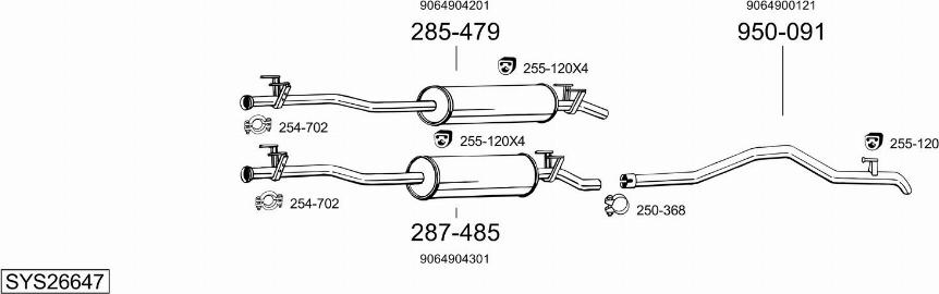 Bosal SYS26647 - Ispušni sistem www.molydon.hr