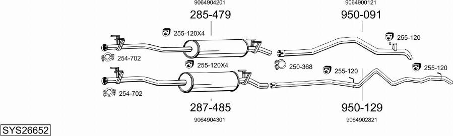 Bosal SYS26652 - Ispušni sistem www.molydon.hr