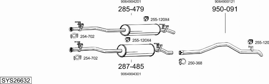 Bosal SYS26632 - Ispušni sistem www.molydon.hr
