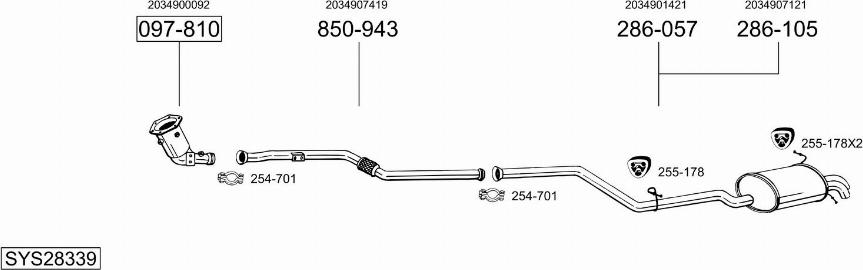 Bosal SYS28339 - Ispušni sistem www.molydon.hr