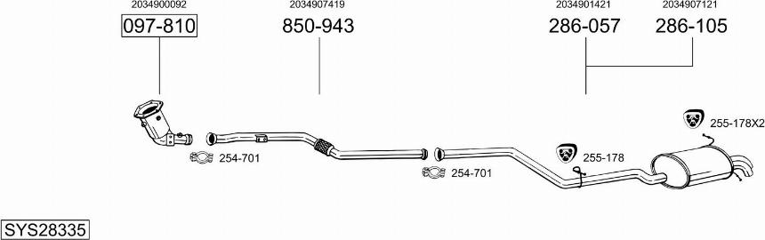 Bosal SYS28335 - Ispušni sistem www.molydon.hr