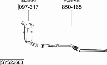 Bosal SYS23688 - Ispušni sistem www.molydon.hr