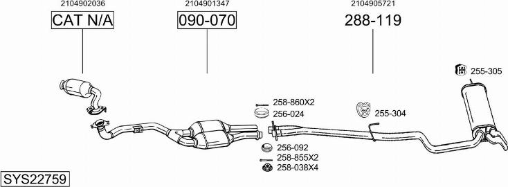 Bosal SYS22759 - Ispušni sistem www.molydon.hr