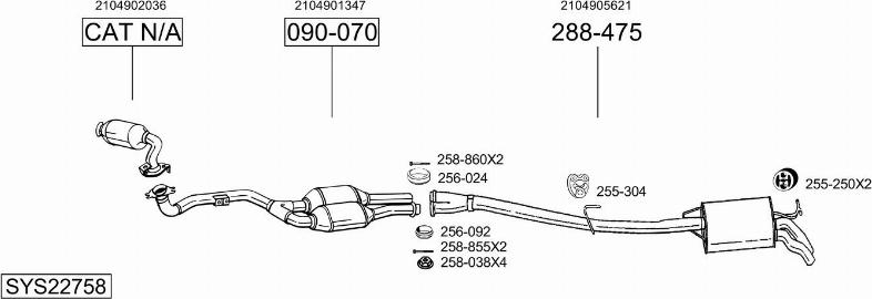 Bosal SYS22758 - Ispušni sistem www.molydon.hr