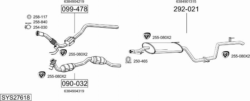 Bosal SYS27618 - Ispušni sistem www.molydon.hr