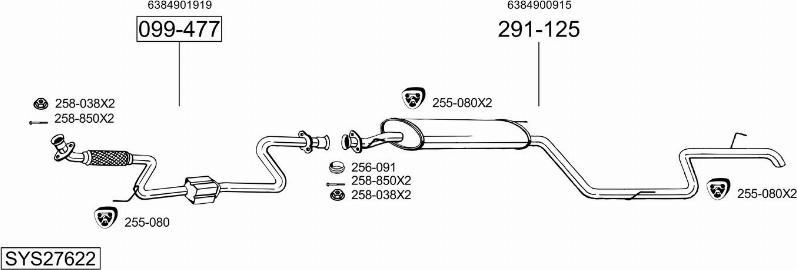Bosal SYS27622 - Ispušni sistem www.molydon.hr