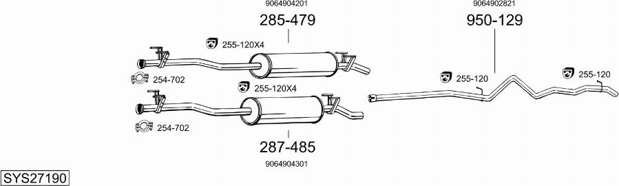 Bosal SYS27190 - Ispušni sistem www.molydon.hr
