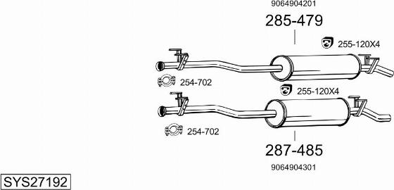 Bosal SYS27192 - Ispušni sistem www.molydon.hr