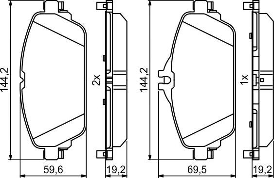 BOSCH 0 986 494 951 - Komplet Pločica, disk-kočnica www.molydon.hr