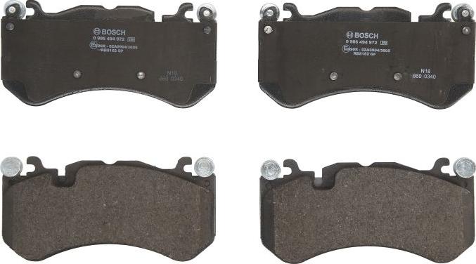 BOSCH 0 986 494 972 - Komplet Pločica, disk-kočnica www.molydon.hr
