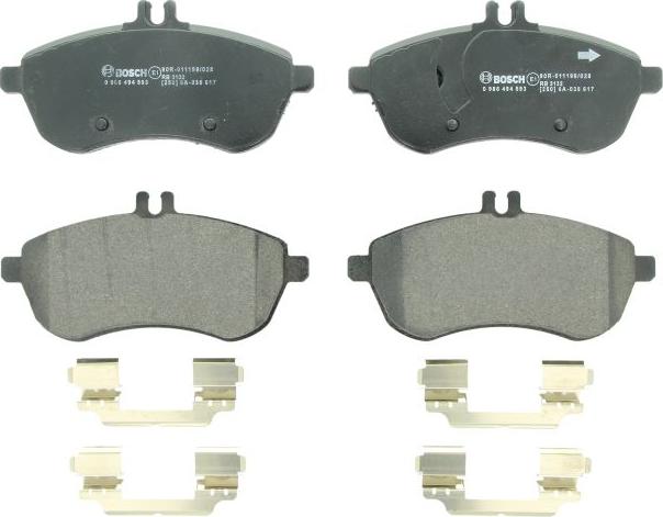 BOSCH 0 986 494 593 - Komplet Pločica, disk-kočnica www.molydon.hr
