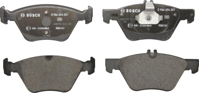 BOSCH 0 986 494 001 - Komplet Pločica, disk-kočnica www.molydon.hr
