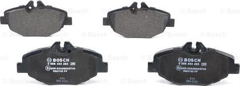 BOSCH 0 986 494 285 - Komplet Pločica, disk-kočnica www.molydon.hr