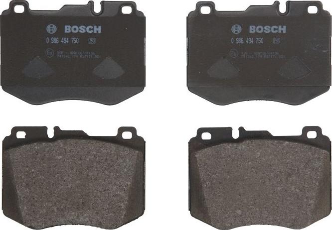 BOSCH 0 986 494 750 - Komplet Pločica, disk-kočnica www.molydon.hr