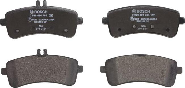 BOSCH 0 986 494 764 - Komplet Pločica, disk-kočnica www.molydon.hr