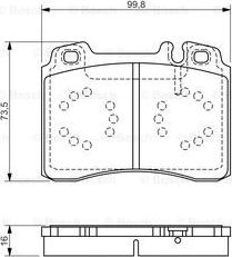 BOSCH 0 986 495 057 - Komplet Pločica, disk-kočnica www.molydon.hr
