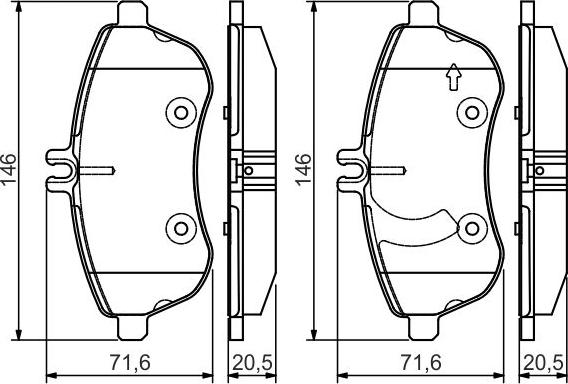 BOSCH 0 986 495 104 - Komplet Pločica, disk-kočnica www.molydon.hr