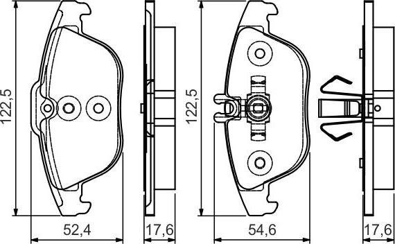 BOSCH 0 986 495 105 - Komplet Pločica, disk-kočnica www.molydon.hr